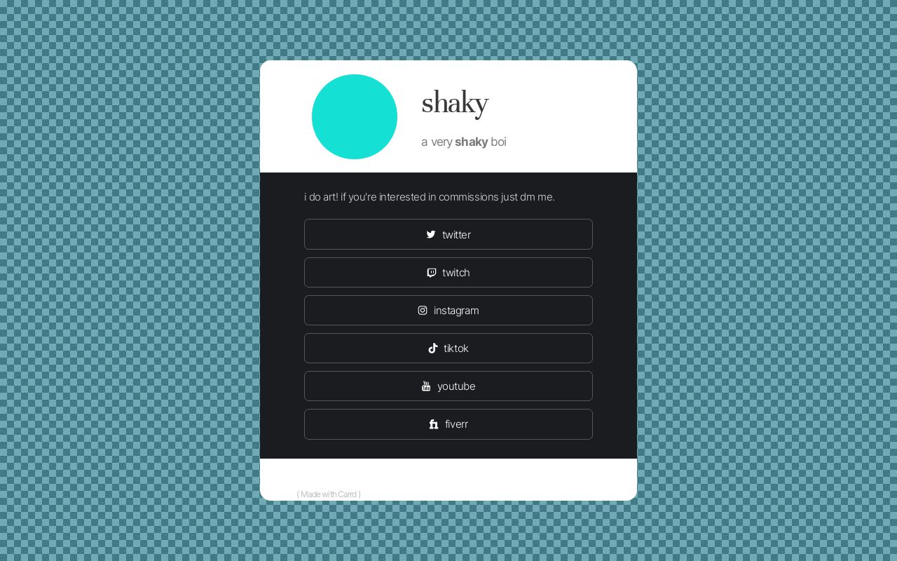 Carrd profile picture for @shaky